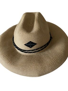 Kooringal Men's Tan Straw Outback Hat with Black Band-L/XL